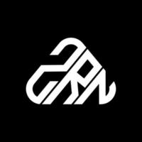 design criativo do logotipo da letra zrn com gráfico vetorial, logotipo zrn simples e moderno. vetor