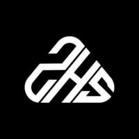 design criativo do logotipo da letra zhs com gráfico vetorial, logotipo simples e moderno zhs. vetor