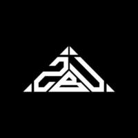 design criativo do logotipo da letra zbu com gráfico vetorial, logotipo zbu simples e moderno. vetor