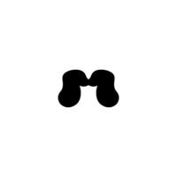 m ícone. símbolo de fundo de pôster de estilo simples. m elemento de design do logotipo da marca. sinal m. m impressão de camisetas. vetor para adesivo.
