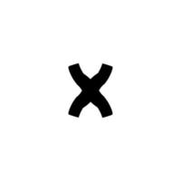 x ícone do ícone. símbolo de fundo de pôster de grande venda de estilo simples. botão remover. x elemento de design do logotipo da marca. x impressão de camisetas. vetor para adesivo.