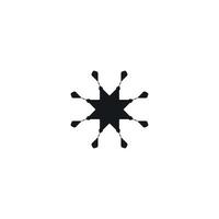 ícone de estrela de oito pontas. símbolo de plano de fundo do pôster do telefone de contato do serviço de suporte de estilo simples. elemento de design de logotipo de marca de estrela de oito pontas. impressão de camiseta com estrela de oito pontas. vetor para adesivo.