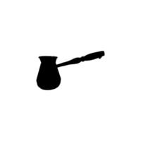 ícone cezve. símbolo de plano de fundo do pôster de cafeteria de estilo simples. elemento de design de logotipo de marca de café. impressão de t-shirt cezve. vetor para adesivo.