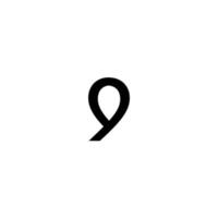 9 ícone. símbolo de fundo de pôster de estilo simples. elemento de design de logotipo de 9 marcas. 9 impressão de camisetas. vetor para adesivo.