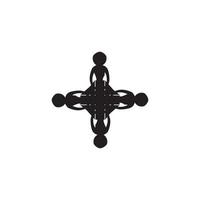 ícone cruzado. símbolo de fundo do pôster de férias de religião cristã de estilo simples. elemento de design de logotipo de marca de loja de religião cristã. impressão de camiseta cruzada. vetor para adesivo.