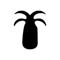 ícone de palmeira. símbolo de plano de fundo do pôster da agência de viagens de verão de estilo simples. elemento de design do logotipo da marca de palmeira. impressão de t-shirt de palmeira. vetor para adesivo.