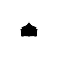 ícone do castelo. símbolo de fundo do pôster histórico de estilo simples. elemento de design do logotipo da marca do castelo. impressão de camiseta do castelo. vetor para adesivo.
