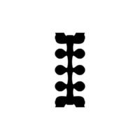 ícone da medula espinhal. símbolo de fundo de pôster de câncer de leucemia de estilo simples. elemento de design do logotipo da medula espinhal. impressão de t-shirt da medula espinhal. vetor para adesivo.