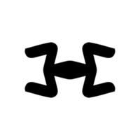 ícone h. símbolo de fundo do pôster da empresa de estilo simples h. h elemento de design do logotipo da marca. m impressão de camisetas. vetor para adesivo.