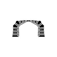 ícone do túnel. símbolo de plano de fundo do pôster de transporte de túnel de estilo simples. sinal de estrada do túnel. elemento de design do logotipo da marca do túnel. impressão de t-shirt do túnel. vetor para adesivo.