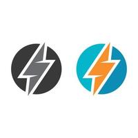 modelo de design de ilustração de conjunto de ícones de vetor de logotipo elétrico em flash. ícone de energia de parafuso parafuso de vetor de flash de logotipo elétrico