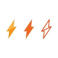 modelo de design de ilustração de conjunto de ícones de vetor de logotipo elétrico em flash. ícone de energia de parafuso parafuso de vetor de flash de logotipo elétrico