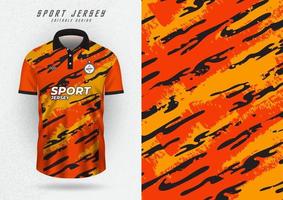 fundo de maquete para camisa esportiva futebol correndo corrida padrão grunge laranja vetor