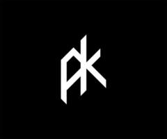 ak ilustração em vetor modelo de design de logotipo. carta abstrata ak. letras modernas ak, modelo de design de logotipo ak vetor ak monograma.