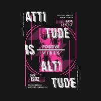 atitude é altitude quadro de texto abstrato gráfico tipografia impressão vetorial vetor