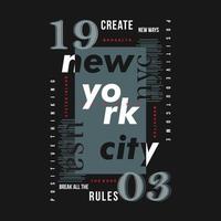 nova york city quadro de texto abstrato gráfico tipografia camiseta vector print