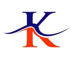 design do logotipo da letra inicial k. monograma e modelo de vetor de logotipo de alfabeto criativo