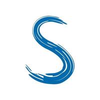 logo inicial s splash water vetor