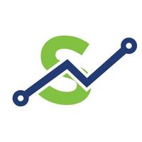 design de logotipo de ícone de tecnologia de letra digital. negócios, investimento, logotipo financeiro vetor