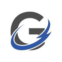 modelo de vetor de design de logotipo letra g