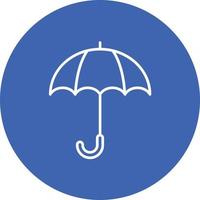 ícone de fundo de círculo de linha de guarda-chuva vetor