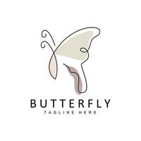 logotipo da borboleta, design animal com belas asas, animais decorativos, marcas de produtos vetor