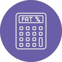ícone de plano de fundo do círculo de porcentagem de gordura corporal vetor