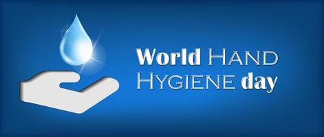 ilustração vetorial sobre o tema do dia mundial da higiene das mãos vetor