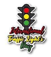 adesivo do dia internacional do semáforo vetor