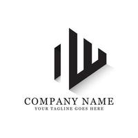 designs de logotipo de espaço negativo nw, inspiração de logotipo criativo vetor