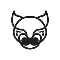 design de vetor de ícone de logotipo de cabeça de pantera