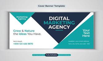 modelo de vetor de layout moderno de design de banner de negócios de agência de marketing digital