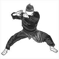 ilustração vetorial do logotipo pencak silat karate vetor