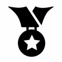 prêmio de modelo de ilustração de ícone de medalha. vetor de estoque.