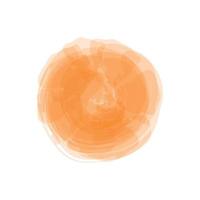 círculo de pincel aquarela laranja isolado para logotipo, modelo, ilustração de design. vetor