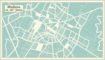 Mapa da cidade de Modena Itália em estilo retrô. mapa de contorno. vetor