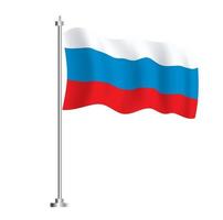 bandeira da rússia. bandeira de onda isolada do país da rússia. vetor