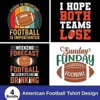 vetor de design de camiseta de amante de futebol americano. use para camisetas, canecas, adesivos, cartões, etc.