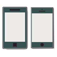 dois telefones celulares com uma tela limpa. ilustração vetorial vetor