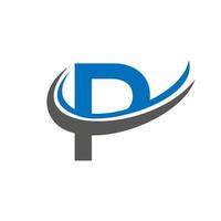 logotipo da letra inicial p para negócios e identidade da empresa vetor