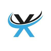 letra inicial x logotipo para negócios e identidade da empresa vetor
