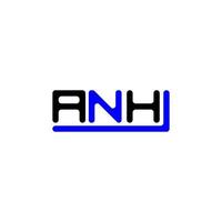 design criativo do logotipo da carta amh com gráfico vetorial, logotipo amh simples e moderno. vetor