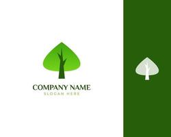 logotipo de ervas minimalista. logotipo da árvore da natureza vetor