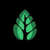 reciclagem de triângulo com folha verde, ecologia de reciclagem, logotipo de energia da natureza ou design de ícone vetor