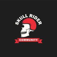 logotipo da comunidade do cavaleiro do crânio, impressão de camiseta vetor