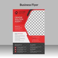 modelo de vetor abstrato de negócios corporativos para folheto, pôster, apresentação corporativa, portfólio, panfleto, um infográfico com tamanho de cor vermelho e preto a4.