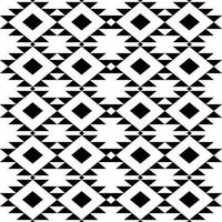 fundo padrão geométrico preto e branco sem costura vetor