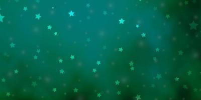 modelo de vetor verde claro com estrelas de néon.