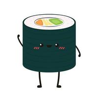 design de personagens de sushi. vetor de sushi. sushi em fundo branco.