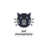 o símbolo da fotografia do animal de estimação do sinal do vetor é isolado em um fundo branco. cor do ícone editável.